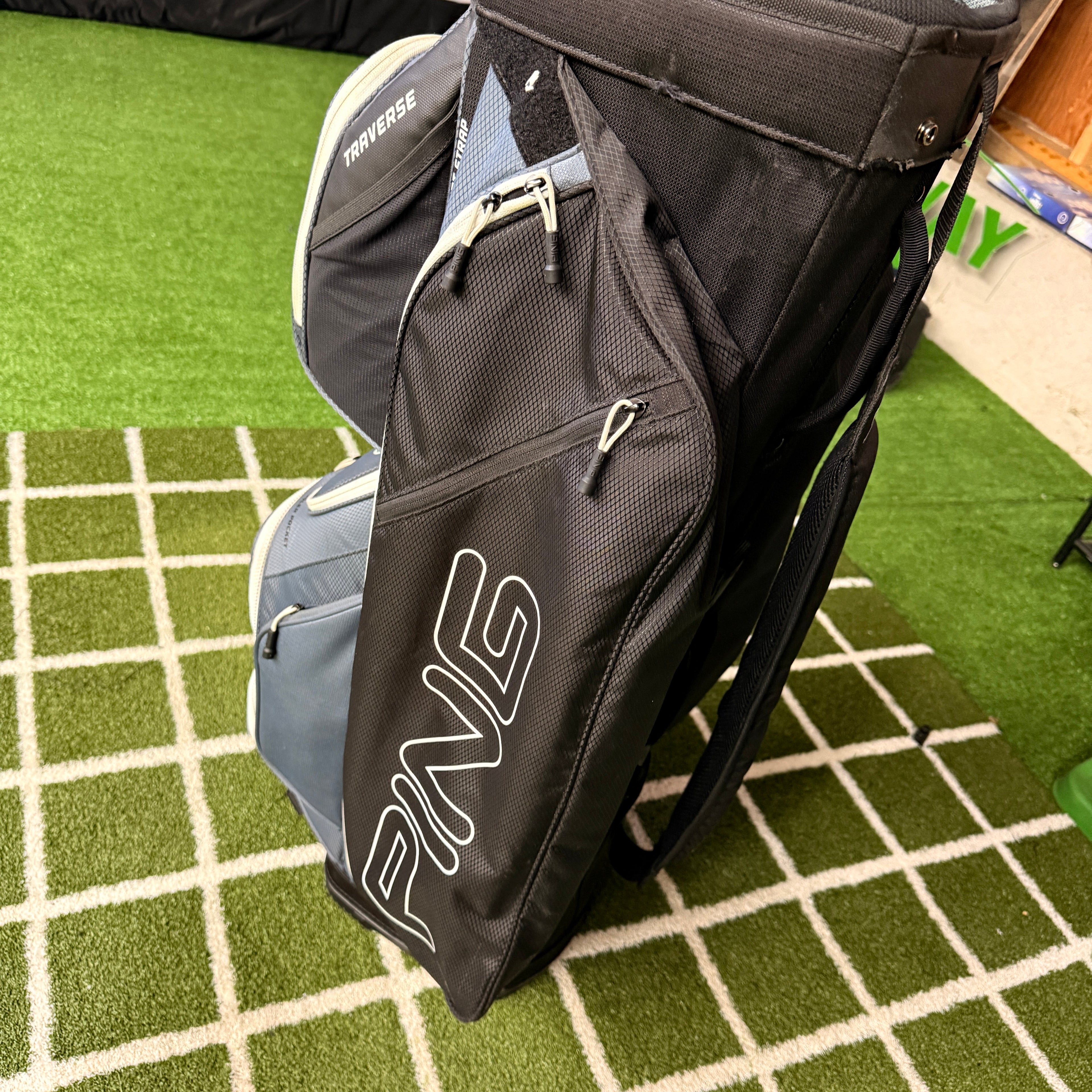PING Traverse 14 Way Cart Bag Black/Gray