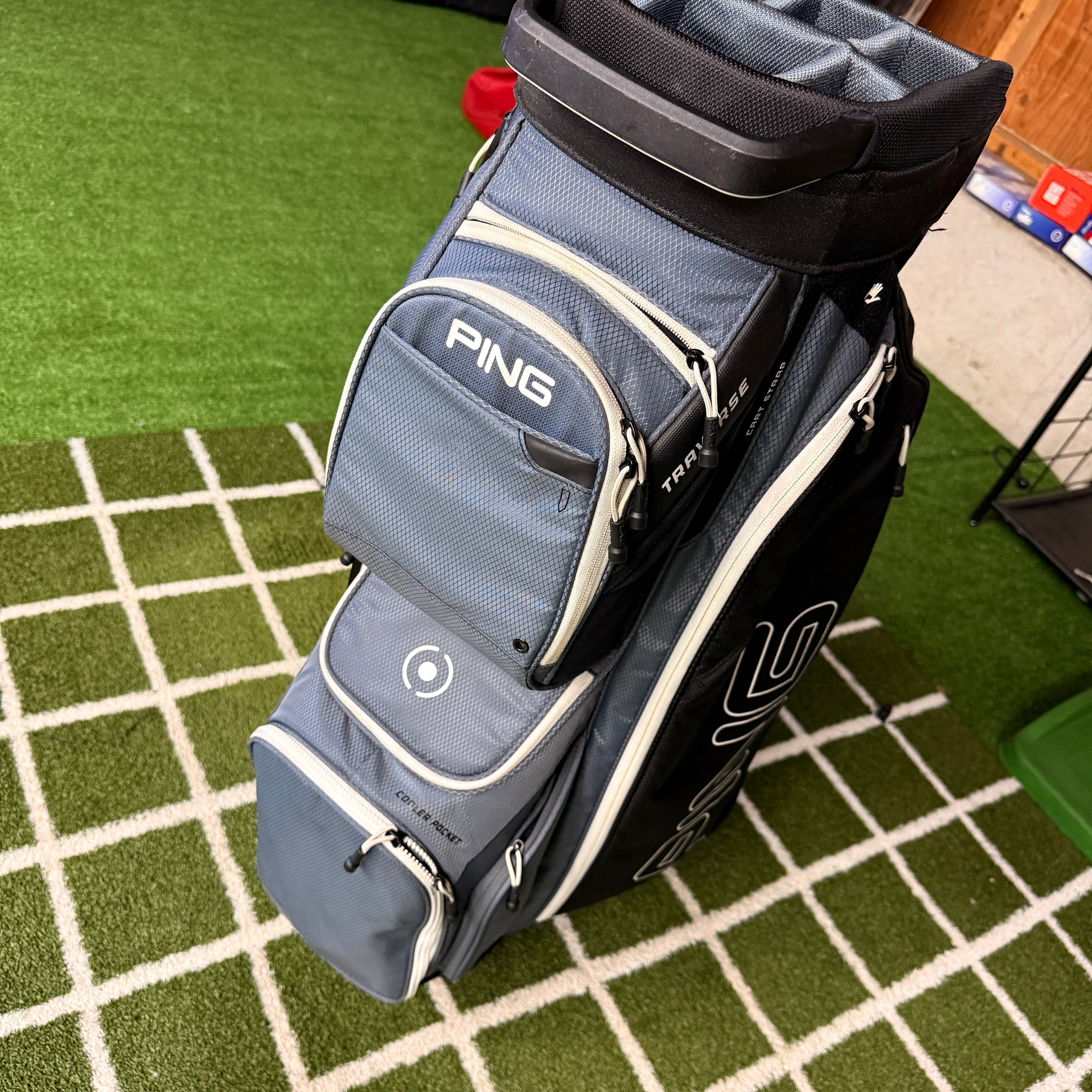 PING Traverse 14 Way Cart Bag Black/Gray