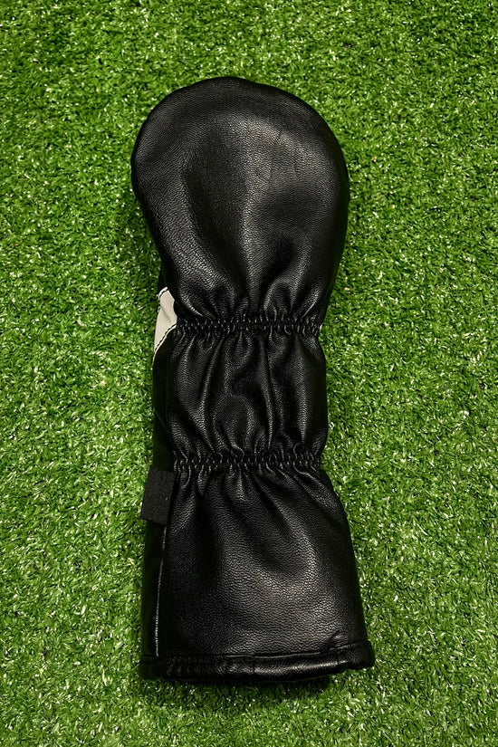 All Black Leather 3 Wood Headcover