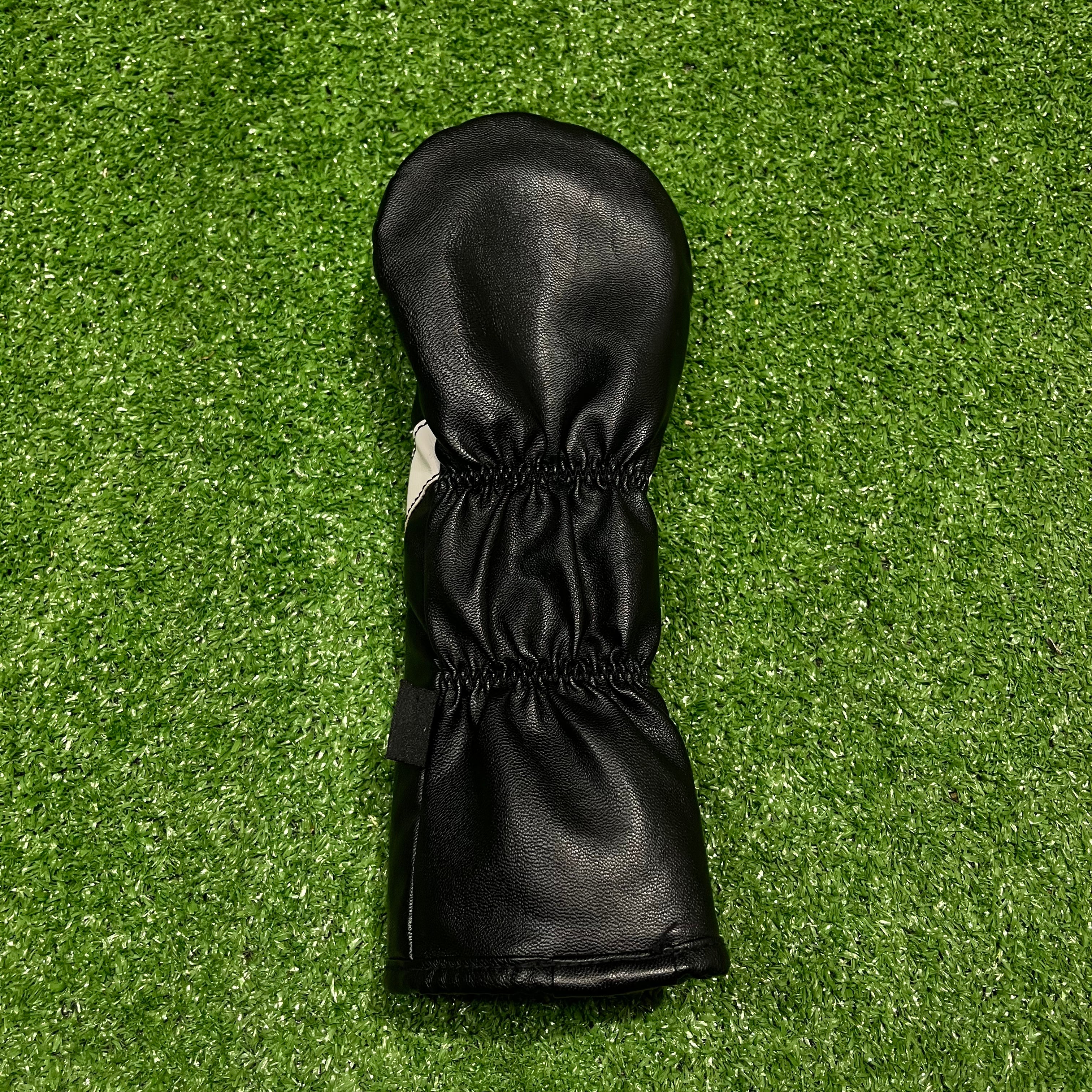 All Black Leather 3 Wood Headcover