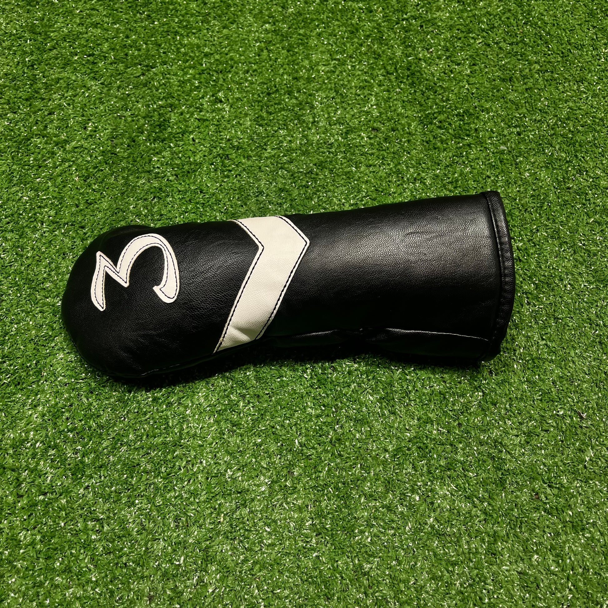 All Black Leather 3 Wood Headcover