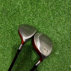Taylormade Burner SuperSteel Driver and 5 Wood Set Graphite Reg+Stiff RH