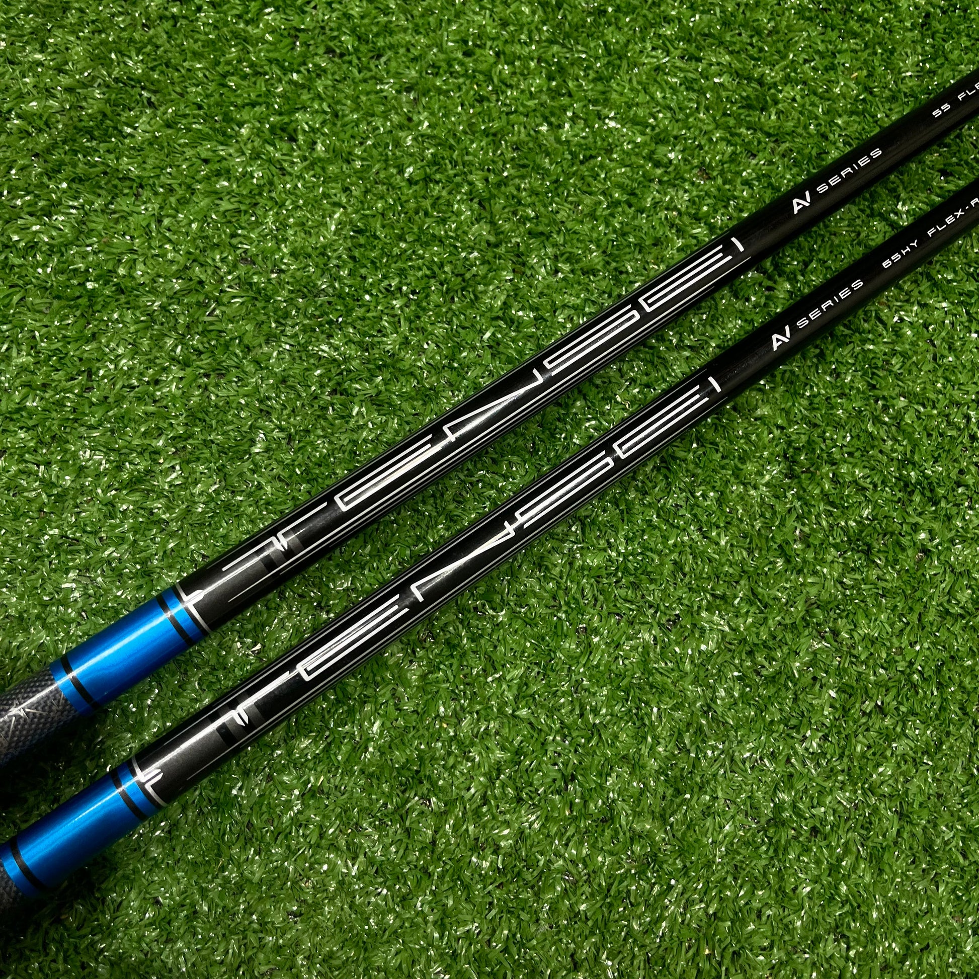 Tensei black 55g regular flex driver shaft and 65g regular flex hybrid shaft