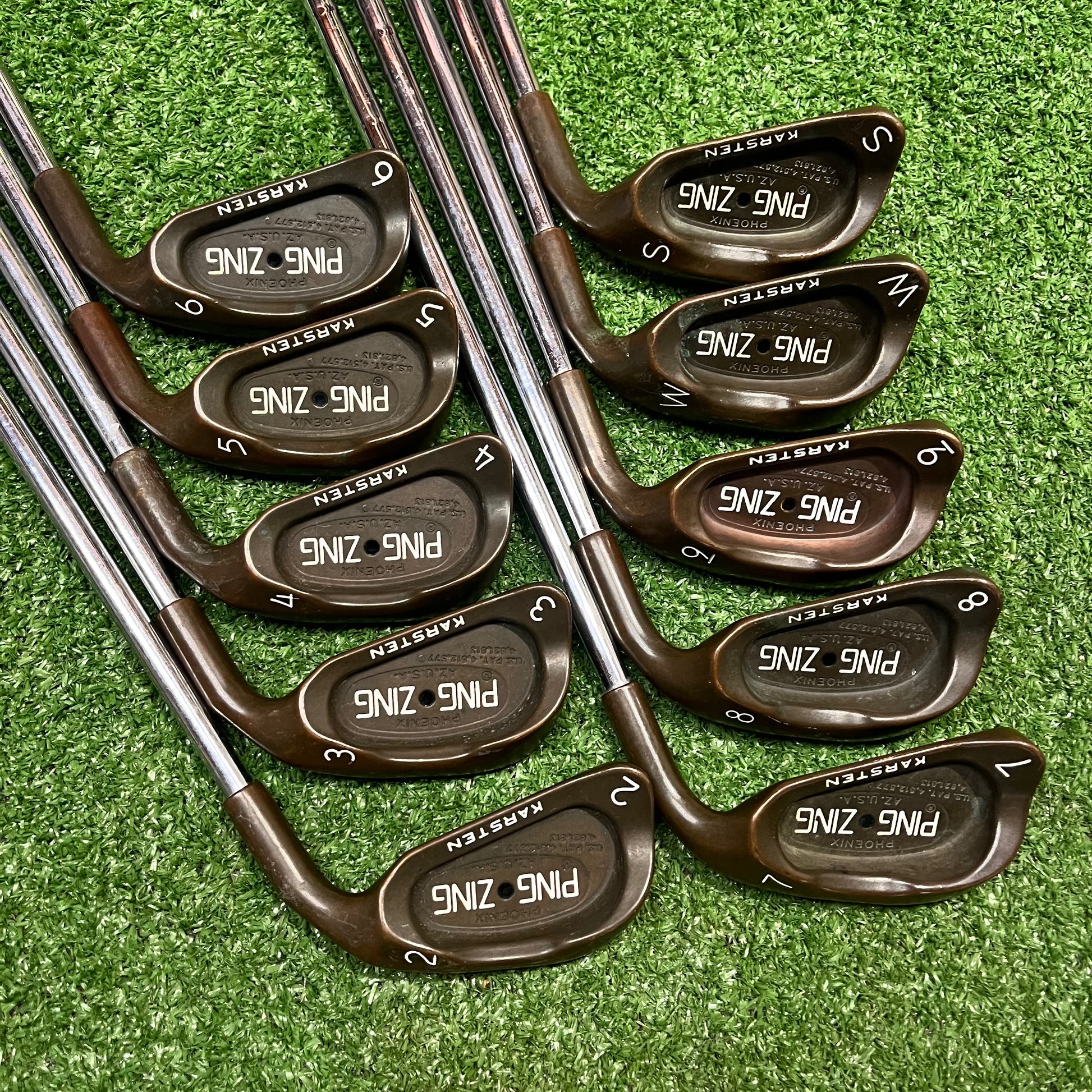Ping Zing Karsten Beryllium Copper 2-PW+SW Iron Set Steel Regular Flex RH