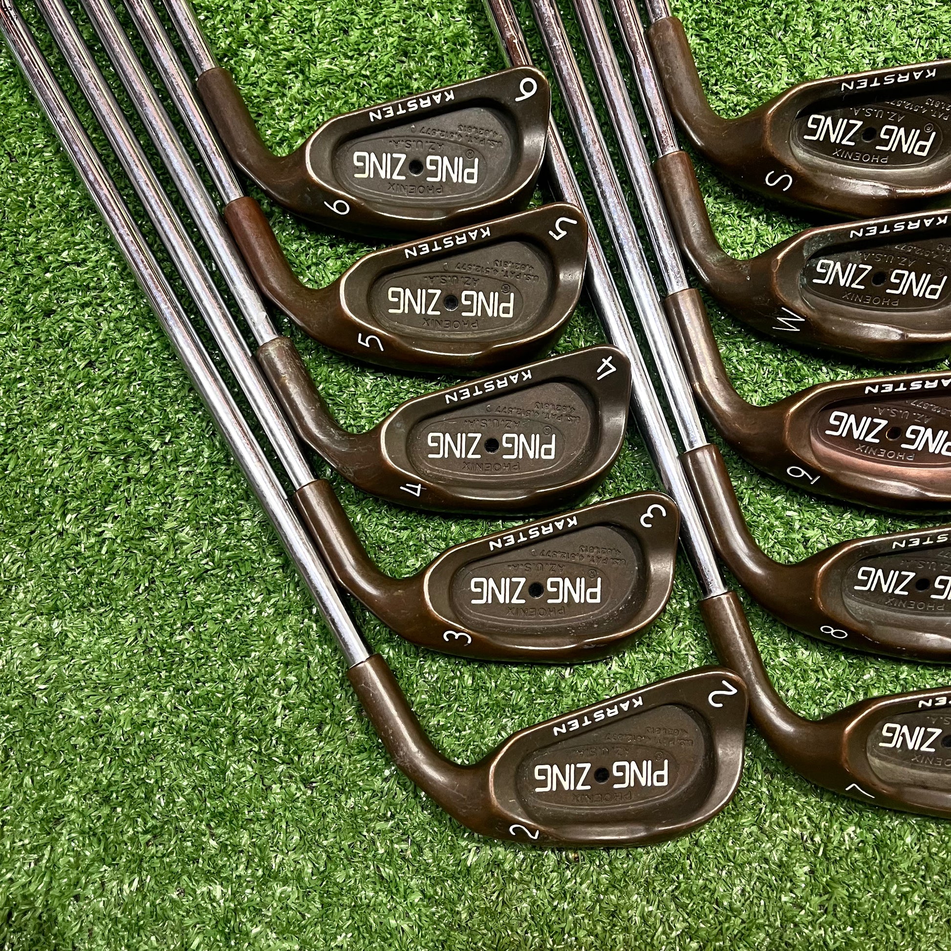 Ping Zing Karsten Beryllium Copper 2-PW+SW Iron Set Steel Regular Flex RH