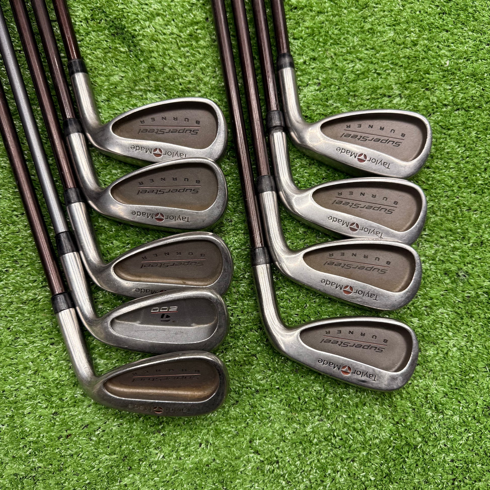 Taylormade Supersteel Burner Iron Set 3-PW+AW Graphite Regular RH *READ* - FAIRWAY FINDS