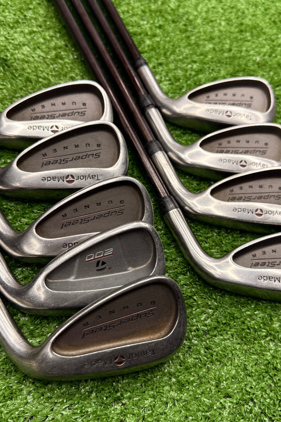 Taylormade Supersteel Burner Iron Set 3-PW+AW Graphite Regular RH *READ* - FAIRWAY FINDS