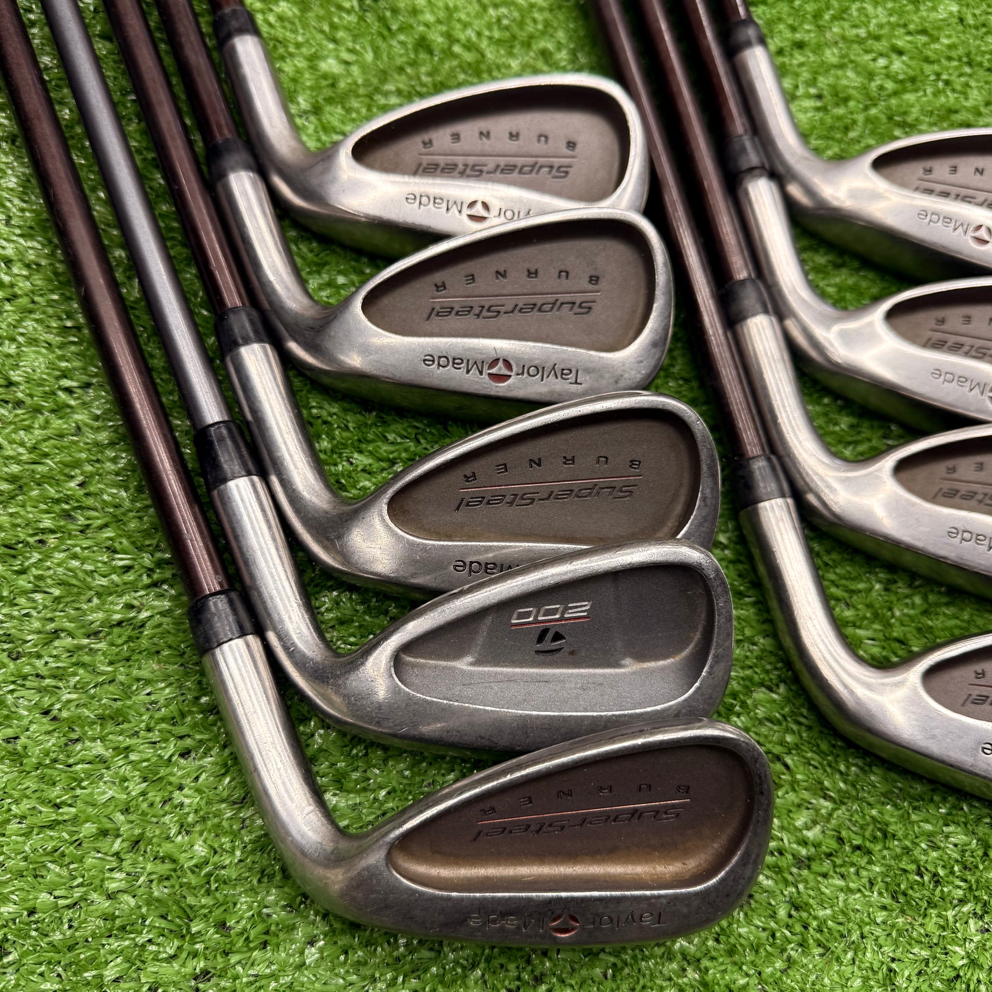 Taylormade Supersteel Burner Iron Set 3-PW+AW Graphite Regular RH *READ* - FAIRWAY FINDS