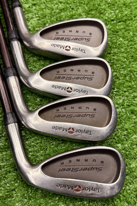 Taylormade Supersteel Burner Iron Set 3-PW+AW Graphite Regular RH *READ* - FAIRWAY FINDS