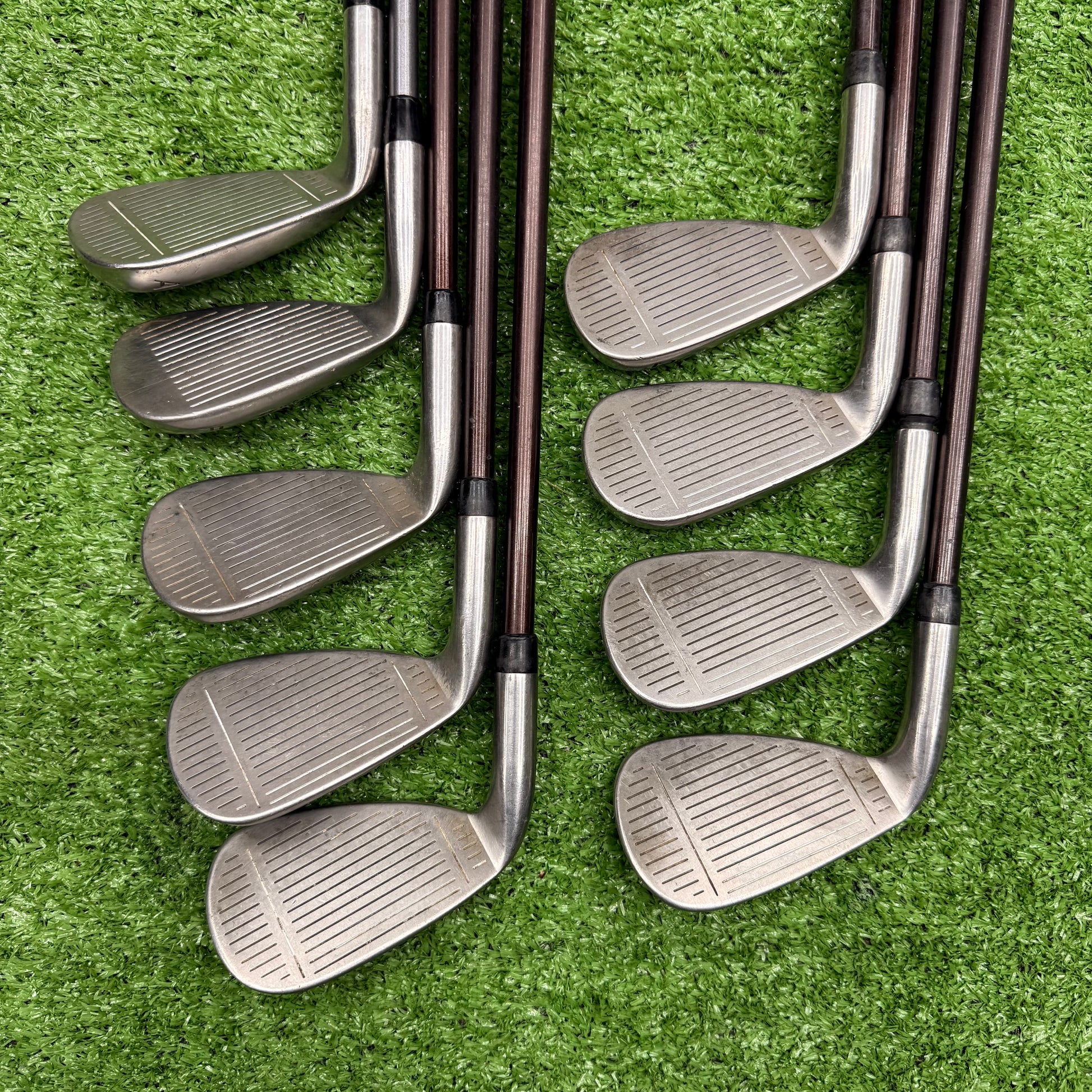 Taylormade Supersteel Burner Iron Set 3-PW+AW Graphite Regular RH *READ* - FAIRWAY FINDS
