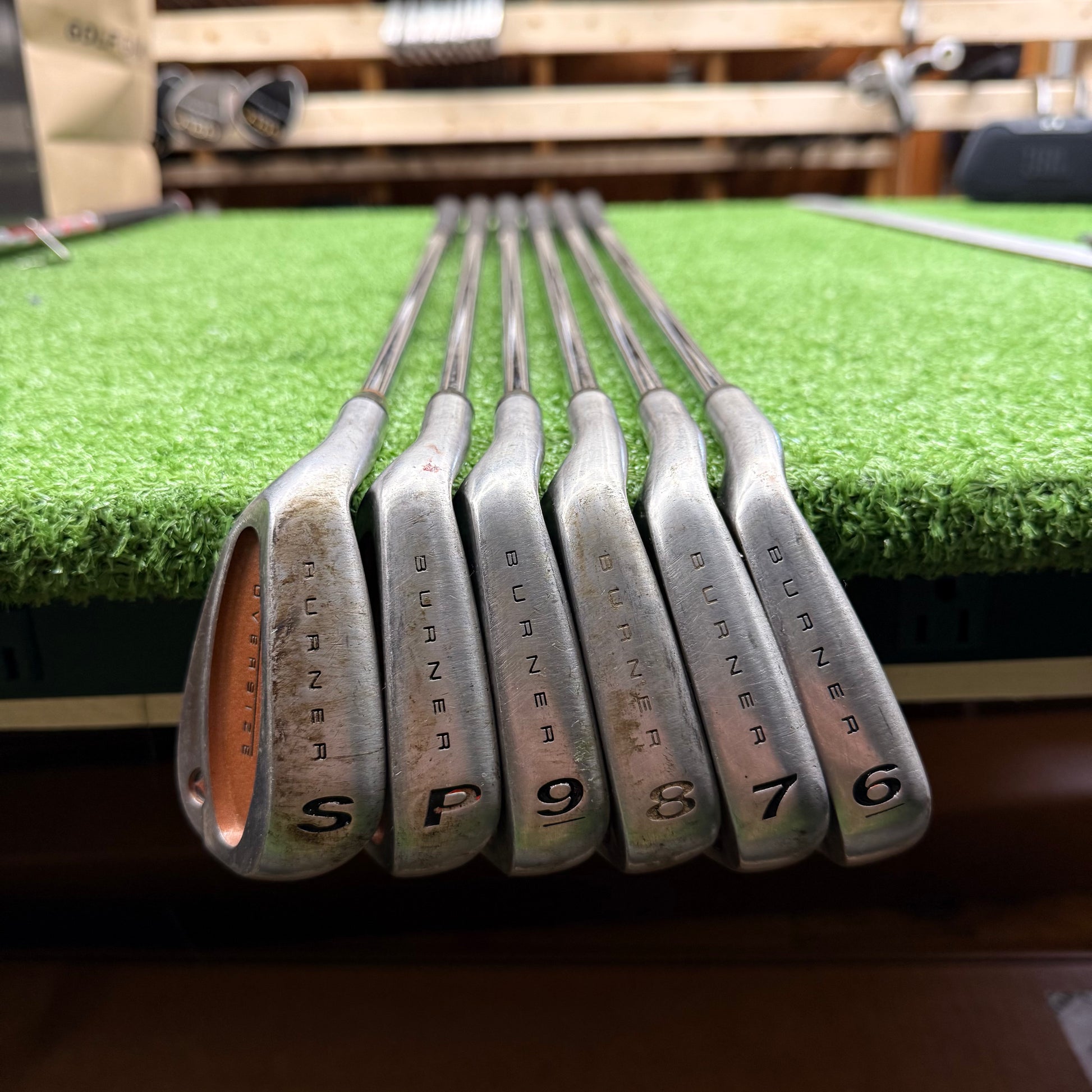 Taylormade Oversize Burner Iron Set 6-PW+SW Stiff Steel LH - FAIRWAY FINDS