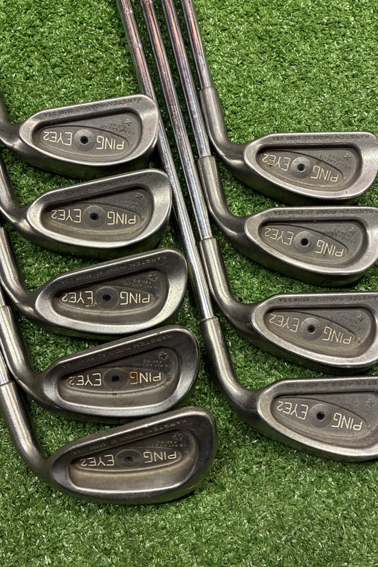 PING Eye Black Dot 2-PW Iron Set Stiff Steel RH *READ*