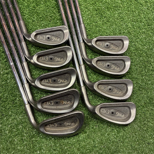 PING Eye Black Dot 2-PW Iron Set Stiff Steel RH *READ*