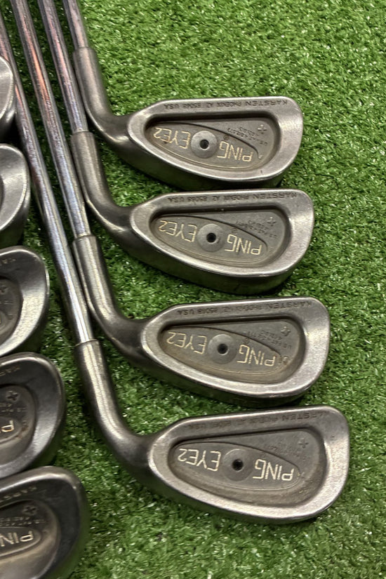 PING Eye Black Dot 2-PW Iron Set Stiff Steel RH *READ*