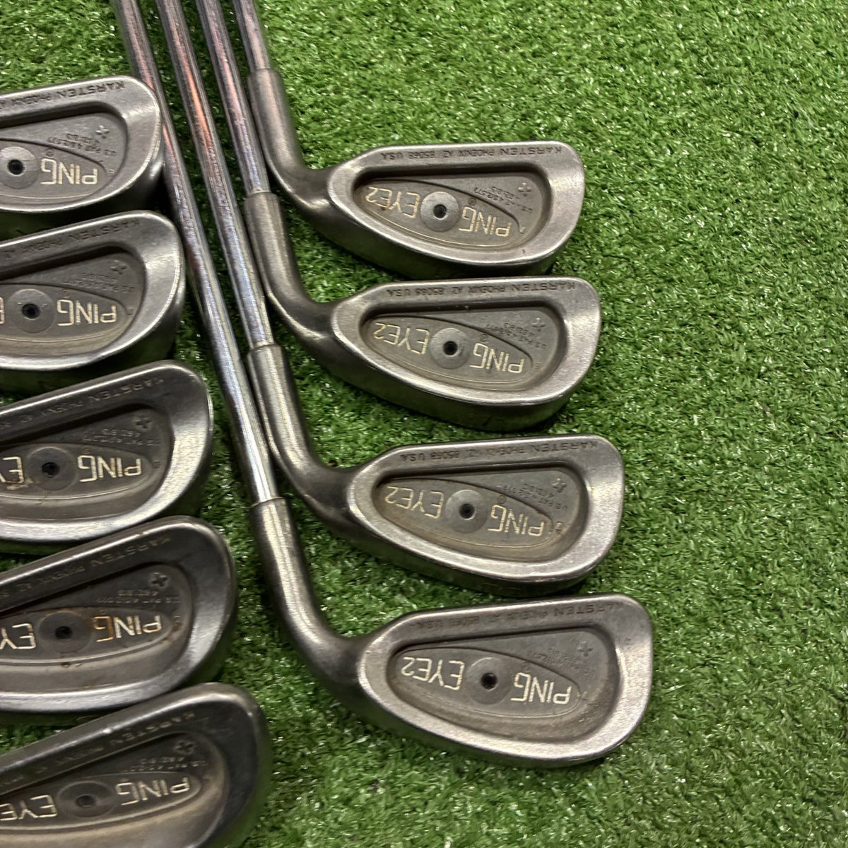 PING Eye Black Dot 2-PW Iron Set Stiff Steel RH *READ*