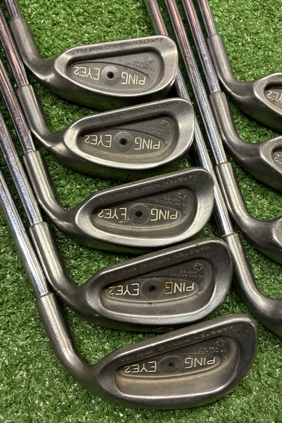 PING Eye Black Dot 2-PW Iron Set Stiff Steel RH *READ*