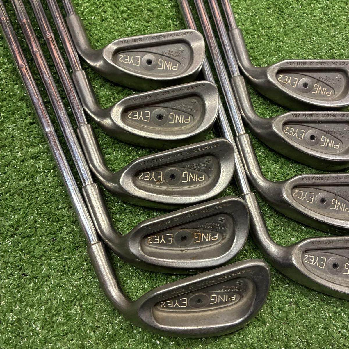 PING Eye Black Dot 2-PW Iron Set Stiff Steel RH *READ*