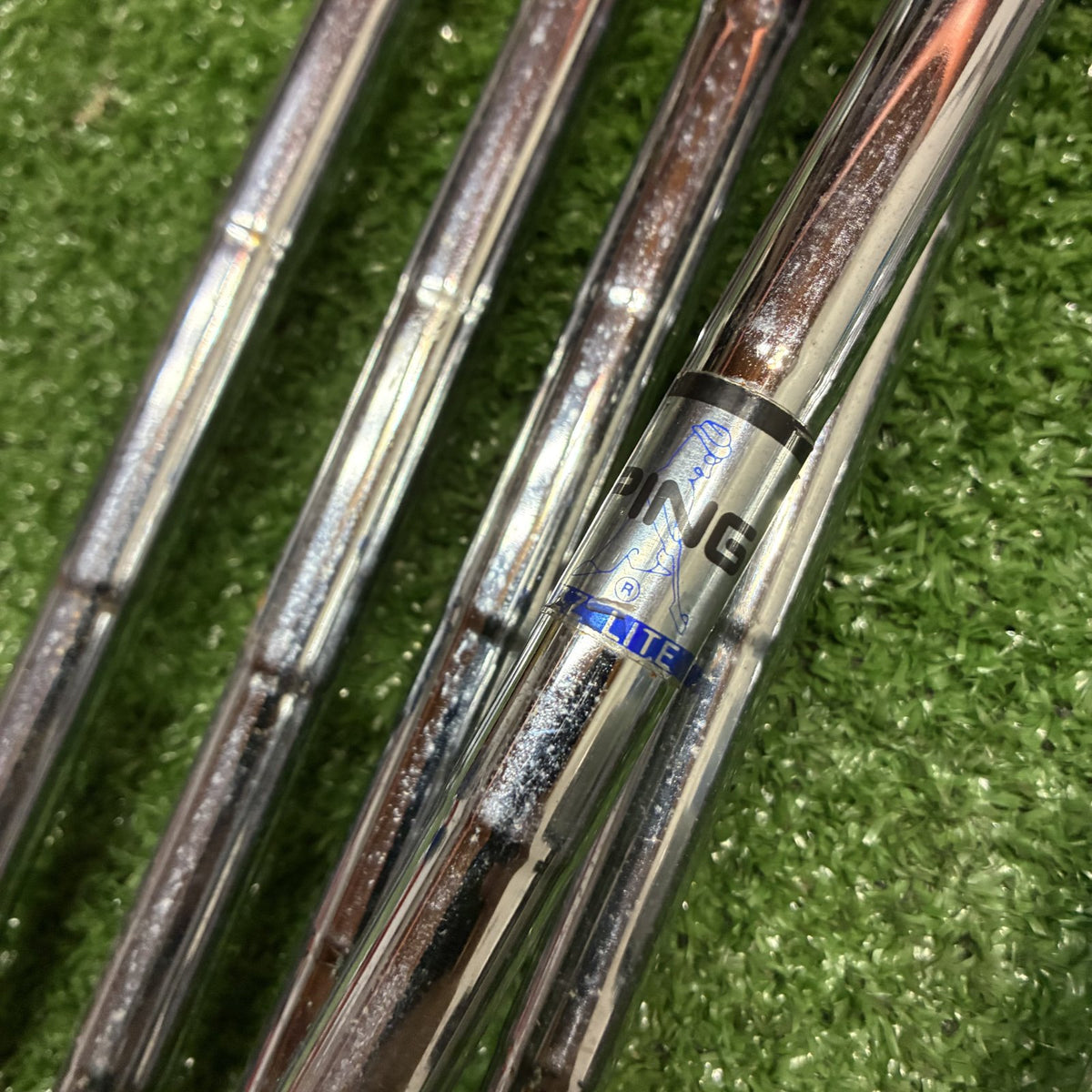 PING Eye Black Dot 2-PW Iron Set Stiff Steel RH *READ*